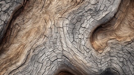 Obraz premium close-up of an oak tree's gnarled bark, revealing its intricate patterns and textures.
