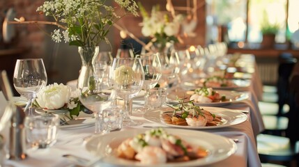 Minimalistic party arrangements showcase refined taste and style