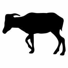 silhouette or illustration of a goat or sheep