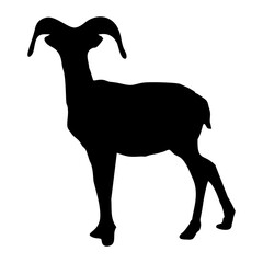 silhouette or illustration of a goat or sheep
