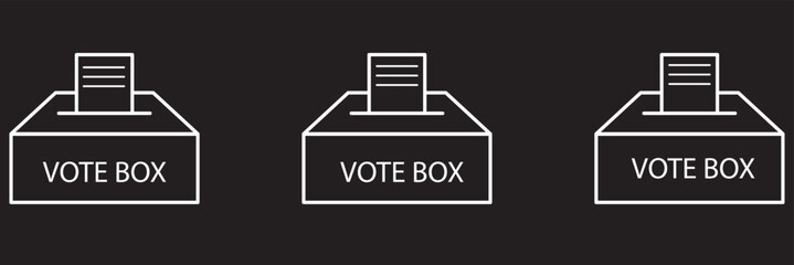 Vote ballot box for voting flat vector icon for apps and websites