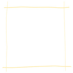 Fototapeta premium 黄色の手描き格子フレーム