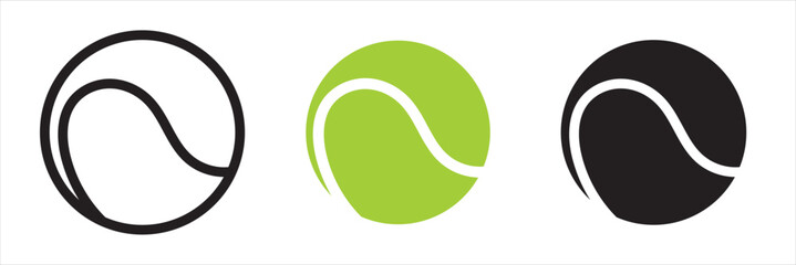 Tennis ball icon set isolated on transparent background. Tennis ball sport collection. Vector illustration on white background in eps 10.