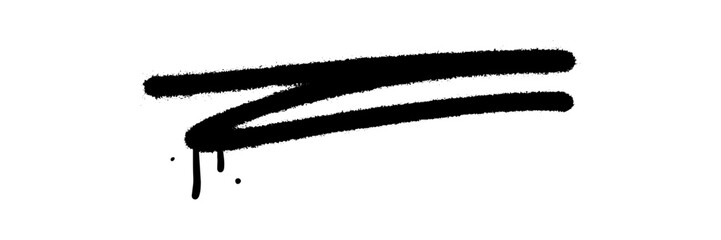 Urban graffiti grunge rough underline handdrawn brushstroke. Bold sprayed freehand stripe and paint shape. Street art doodle scribble. © LanaSham