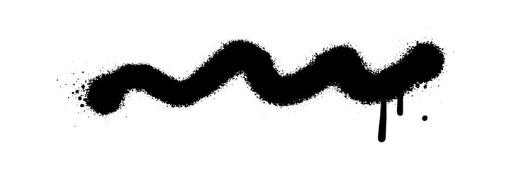 Scribble line graffiti doodle stroke. Sprayed squiggle line and strikethrough underline © LanaSham