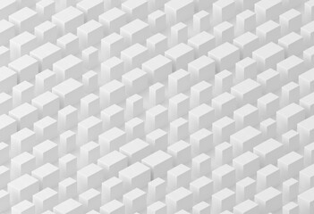 Abstract white geometric background, 3d render design