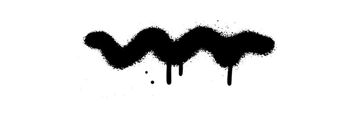 Scribble line graffiti doodle stroke. Sprayed squiggle line and strikethrough underline © LanaSham