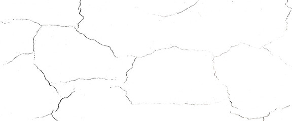 Vector old wall a black and white cracked wall grungy Transparent texture.
