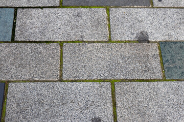 Stone pavement texture. Grey paving stone idea concept. Background.