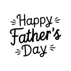 Happy father's day lettering badge sticker, t-shirt design vector illustration. 