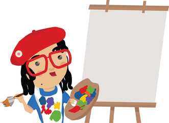 Printlittle painter pretty girl 