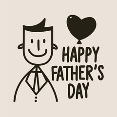 Happy father's day lettering badge sticker, t-shirt design vector illustration. 