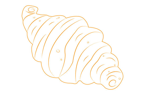 recommend clip art: Hot croissant, fresh baked goods, linear drawing, one icon. A simple doodle sketch of a French breakfast. A set of pastries, a bun, a fresh croissant. Vector illustration in outline style.
