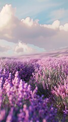 Obraz premium Blooming lavender in a field. Beautiful background
