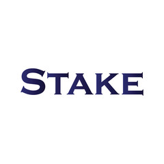 stake text on white background.