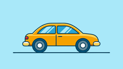 Fototapeta premium Minimalistic, flat, car symbol on a surface. car flat design