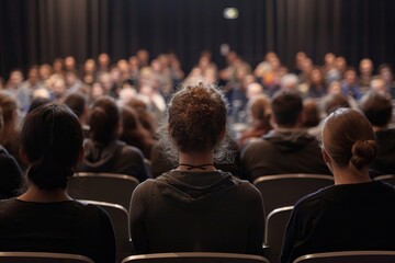 People gathered in front of a crowd, a common scene for events and performances