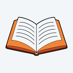 Creative Vector Illustration of an Open Book with Logo Design