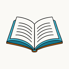 Creative Vector Illustration of an Open Book with Logo Design