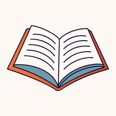 Creative Vector Illustration of an Open Book with Logo Design