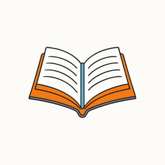 Creative Vector Illustration of an Open Book with Logo Design
