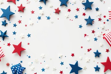 Obraz premium White background with subtle patriotic elements for Patriot Day