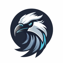 A dynamic illustration of an eagle with a sharp gaze and powerful stance, symbolizing freedom, strength, and keen vision against a dark background