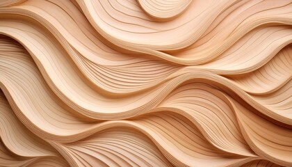Natural wood curves background, artistic pattern for backdrop, light wooden color, abstract background