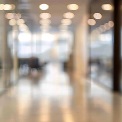 Fototapeta premium Blurred hallway glass light