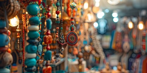 Celebrating Local Artisans and Craft Markets in Urban Bazaars. Concept Local Artisans, Craft Markets, Urban Bazaars, Handmade Treasures, Community Celebration