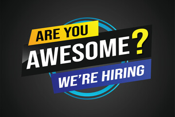 Are you awesome word concept vector illustration  and 3d style, landing page, template, ui, web, mobile app, poster, banner, flyer, background, gift card, coupon, label, wallpaper

