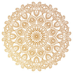 Golden mandala.Mandala de lujo .color dorado