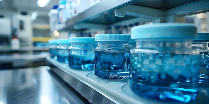 Visual of oocyte preservation for IVF with cryopreservation tanks in lab. Concept IVF Process, Oocyte Cryopreservation, Fertility Preservation, Lab Equipment, Reproductive Technology