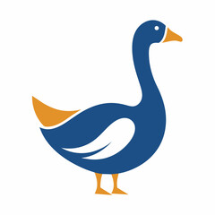 Duck vector art illustration on white background © Smriti
