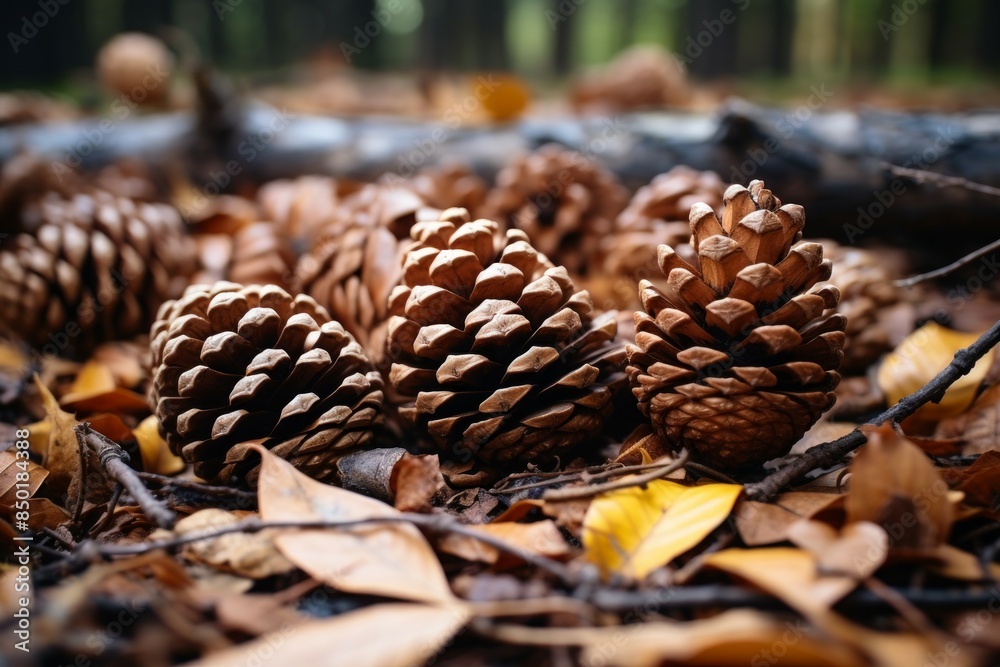 Wall mural Pinecones - Generative AI