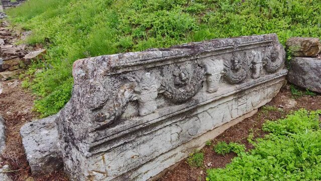 Ruins of Roman and early Byzantine city of Nikopolis ad Istrum. Archaeological reserve 'Nicopolis ad Istrum'. Veliko Tarnovo. Bulgaria.
