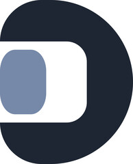 Iconic Letter D Logo Element