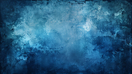 Obraz premium Blue and black painting with white border