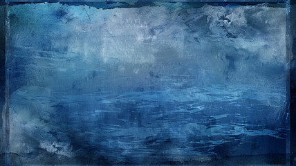 Obraz premium Blue ocean, white boat painting