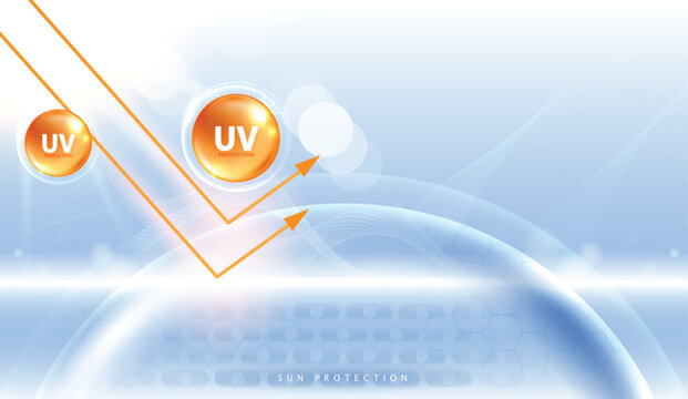 Protected shield from the sun's rays. degrees of protection against UV rays. UV protection your skin ultraviolet sunblock lotion. UV reflection skin after. cosmetic products design. vector design.