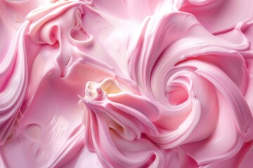 Fototapeta premium A detailed shot of a pink frosted cake, suitable for food or party use