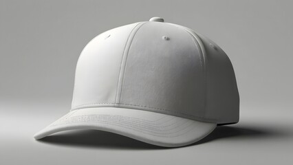 Fototapeta premium Front view isolated white baseball cap mockup, object for realistic presentation.