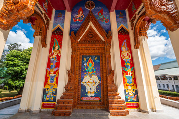 Fototapeta premium Wat Sa Prasan Suk or Wat Ban Na Muang, is a famous temple at Ubon Ratchathani, Thailand