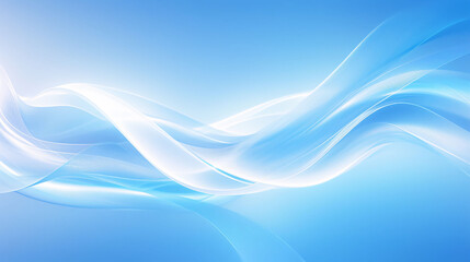Fototapeta premium Abstract light blue background, transparent gradient stained glass background 3D rendering