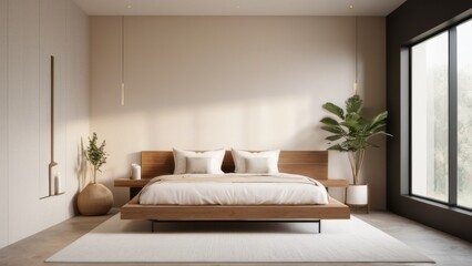 Cozy and comfortable modern bedroom