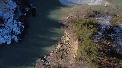 view of the river in the forest