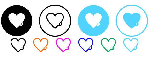 add to favorite icon heart plus icon - save icon bookmark symbol