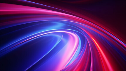 Abstract red and blue light background on black background, futuristic tech energy concept illustration