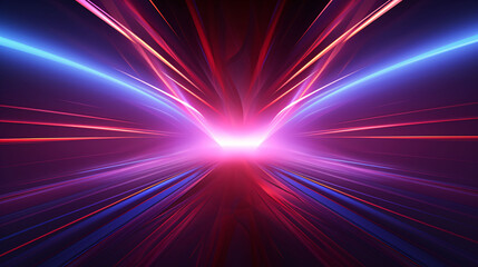 Obraz premium Abstract red and blue light background on black background, futuristic tech energy concept illustration