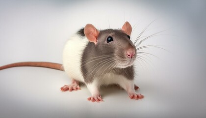 a rat on white background

